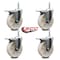 Service Caster 5 Inch Nylon Swivel 34 Inch Threaded Stem Caster Set with Total Lock Brake SCC-TSTTL20S514-NYS-34212-4 - alternate 4